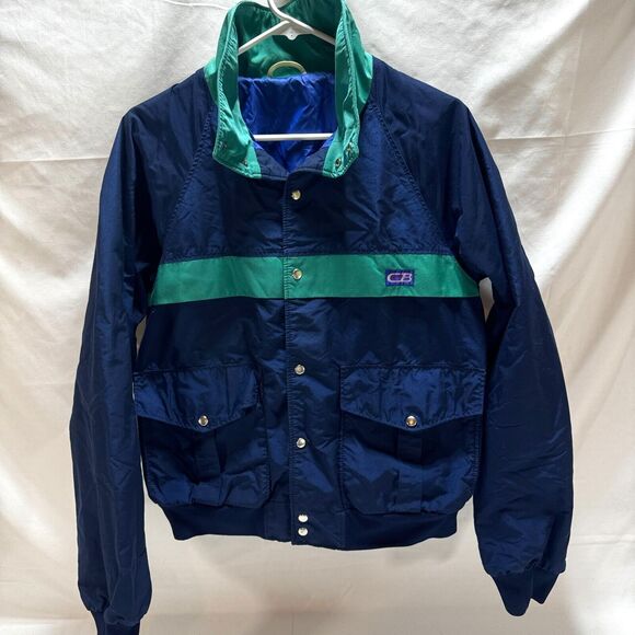 Vintage CB Sports Jacket with Pockets Men's Medium Lightweight Shell Windbreaker - Picture 2 of 9